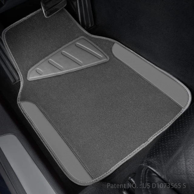 Alt view image 7 of 7 - Waterproof Universal Fit Car Floor Mats, Car Mats Fit for SUV,Vans,sedans, Trucks,Set of 4pcs Car Carpet with Driver Heel Pad (All Gray)