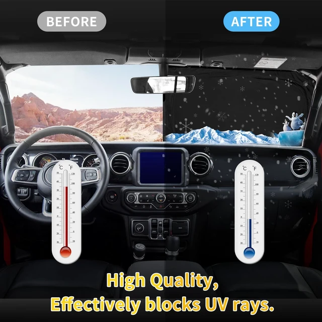 Alt view image 4 of 7 - for Toyota Tacoma 2016-2024 2025 2026 Sun Shade Sunshade Windshield Cover | 4 Layers Front Window Shade Custom Fit Tacoma 2Dr 4Dr Pickup Sun Visor 240T Shade Blocks UV Rays Car Accessories