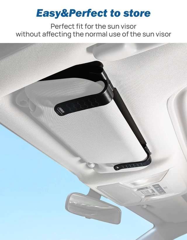 Alt view image 5 of 7 - Sun Visor Extender for Cars, Polarized Sun Visor Extender Universal Sun Blocker UV400, Adjustable Visor Extension for Car Visor,Double-Clip,Anti Glare Stray Light