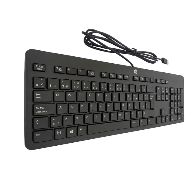 Alt view image 4 of 4 - Hewlett Packard Business Black USB Slim Style Windows Enhanced Keyboard. HP P/N 803823-001