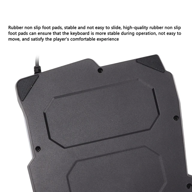 Alt view image 5 of 7 - One-Handed Gaming Keyboard, Wired RGB Mechanical Keyboard with 35 Keys, Ergonomic Palm Rest for PC Mobile