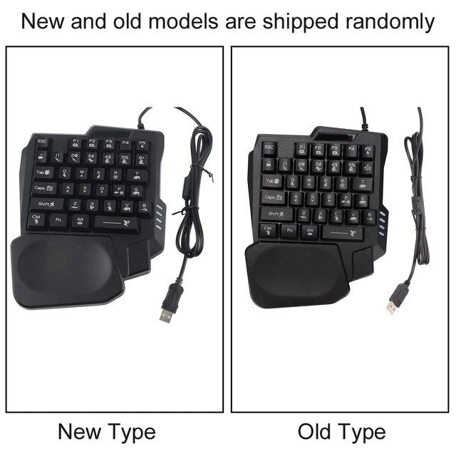 Alt view image 6 of 7 - One-Handed Gaming Keyboard, Wired RGB Mechanical Keyboard with 35 Keys, Ergonomic Palm Rest for PC Mobile