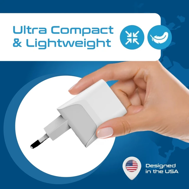 Alt view image 7 of 7 - Italy Travel Plug Adapter Type L Italy Power Adapter with USB-C & A + USA Input Compact, Safe Grounded for Phones, Laptops & More (CTU 12A)