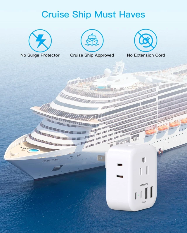 Alt view image 7 of 7 - US to Japan Plug Adapter, Japan Outlet Adapter for Travel 2 Pack | JapanTravel Adapter, 4 Outlets 4 USB Ports(2 USB C), USA to Japanese China Canada Mexico Philippines Peru Thailand Vietnam