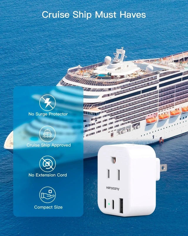 Alt view image 5 of 6 - US to Japan Plug Adapter, Type A Power Travel Adapter, Travel essentials | 2 Outlets 3 USB Ports(2 USB C), Outlet Adapter for American USA to Japanese China Canada Mexico Philippines Peru