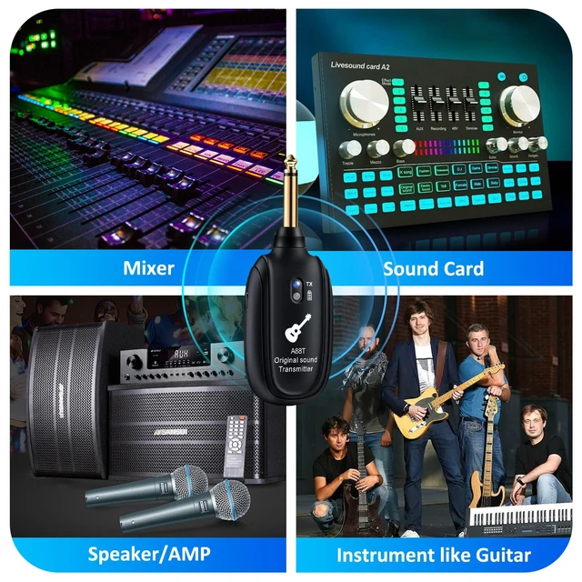 Alt view image 3 of 7 - Wireless in Ear Monitor System, 2.4GHz Wireless IEM System, in-Ear Monitoring for Studio, Band (A88T)