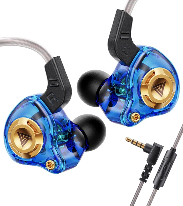 Main image of Wired IEM Earbuds, QKZ Ak6 SRS Gaming Headphones in-Ear Monitor with 11mm DD for Crystal Clear Hi-Res Sound,Earphones with Microphone&OFC Cable for Gaming,Video Musicians, Singers