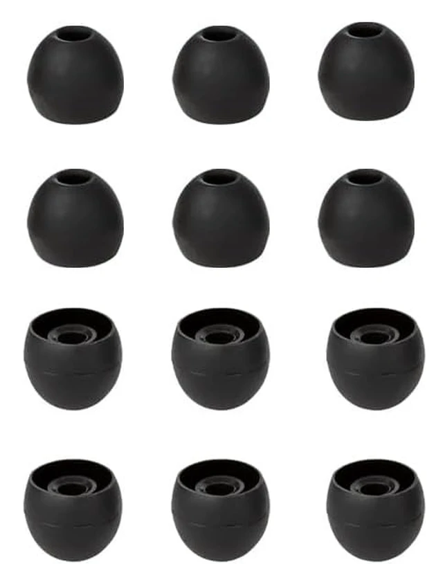 Alt view image 3 of 4 - Replacement Earbuds Tips Silicone Ear Tips for KZ ZS10 Pro, Earphones Eartips Small Size 6 Pairs,Black 4233S