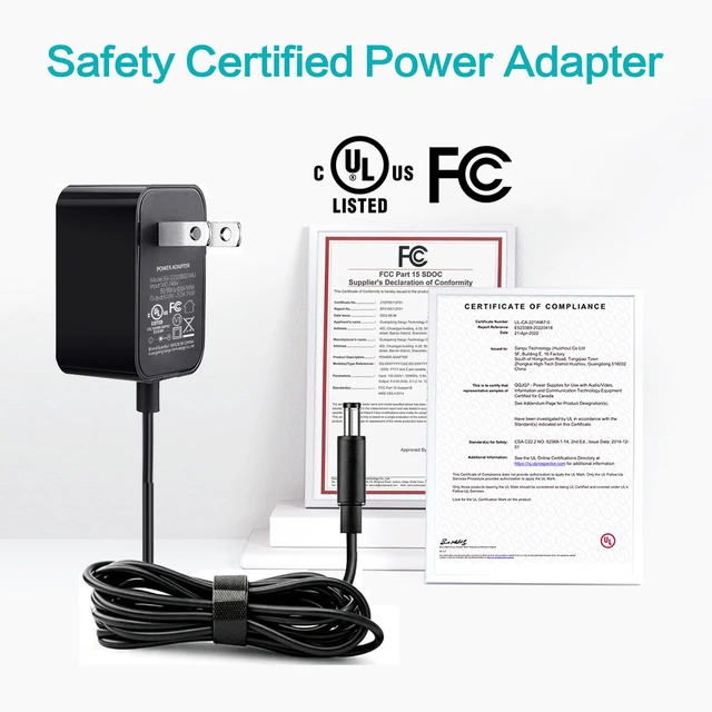 Alt view image 7 of 7 - 9V 2A Power Supply 9 Volts 2 Amps AC Adapter for 100mA-2000mA Electronics | 8 DC Tips, 18W Cord Charger for 300mA 400mA 500mA 600mA 700mA 800mA 900mA 1000mA 1500mA 2000mA Transformer, UL Listed, 6 Ft