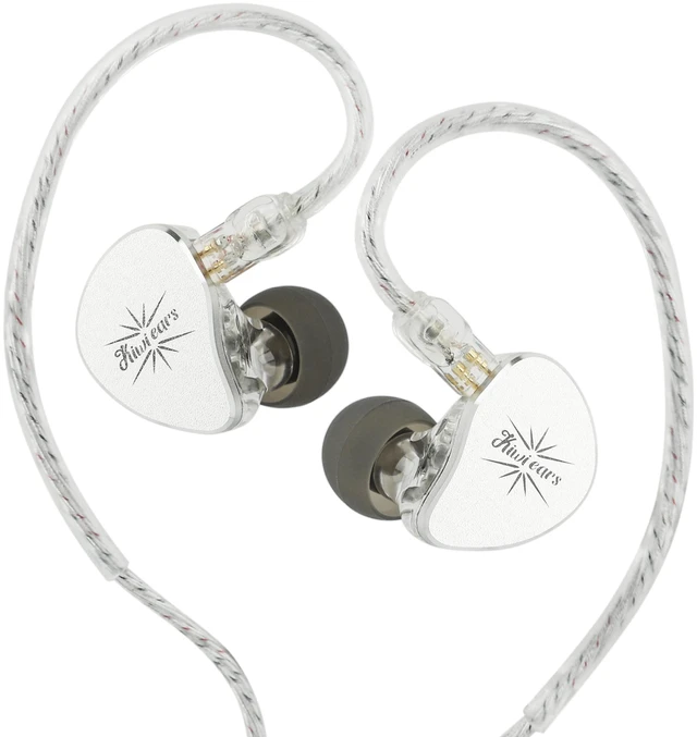 Main image of Kiwi Ears Belle 10mm DLC Driver In Ear Monitor Wired HiFi IEM Earphones | Balanced Tuning, with CNC Metal Shell, Detachable Cable, Ergonomic Earbuds for Audiophiles & Gamers (Without Mic, Silver)