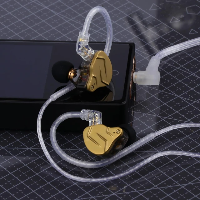 Alt view image 6 of 6 - KZ ZSN PRO X 1BA+1DD Hybrid Driver IEM HiFi Wired Earbuds Metal HiFi in-Ear Monitor with Detachable Recessed 2Pin Cable, Zinc Alloy Panel, without Mic, Black