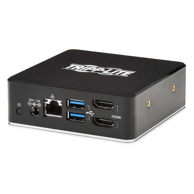 Alt view image 2 of 7 - Tripp Lite USB-C Docking Station, USB C Dock for Dual Display, Dual HDMI, USB 3.2 Gen 1, USB-A Hub, Gbe, 3.5 mm 85W PD Charging, Black (U442-DOCK20-B)