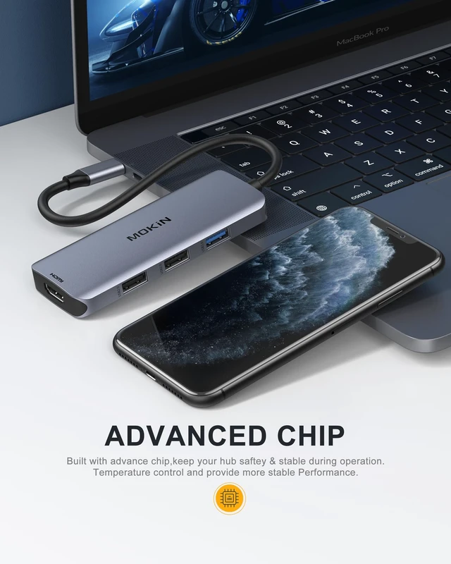 Alt view image 7 of 7 - USB C Docking Station Dual Monitor 2 HDMI for Dell/Lenovo/HP Laptop | USB C Hub 2 Monitors Dual HDMI 4K@60HZ, 2 HDMI, USB A 3.1/2*USB A 2.0/USB C Charging Port
