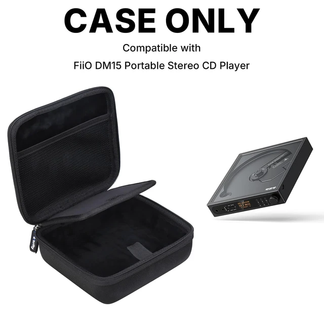 Alt view image 2 of 7 - Case for FiiO DM15 Portable Stereo CD Player - Hard Travel Protective Carrying Storage Bag, Box Only (Black)