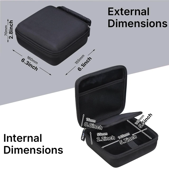 Alt view image 3 of 7 - Case for FiiO DM15 Portable Stereo CD Player - Hard Travel Protective Carrying Storage Bag, Box Only (Black)