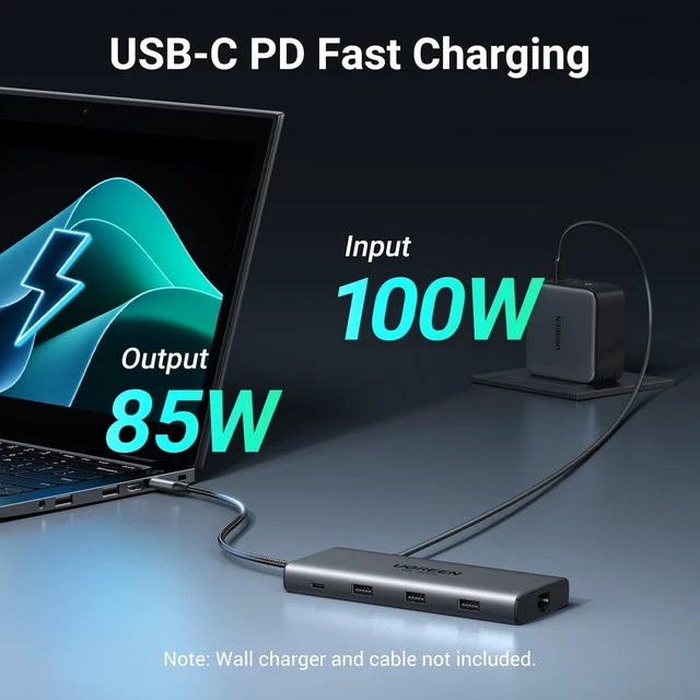 Alt view image 5 of 7 - USB C Docking Station Dual Monitor, 10-in-1 Laptop Dock with 2 HDMI | Dual 4K@60Hz, 5Gbps USB C&A Ports, 100W PD, 1G Ethernet, SD/TF 3.0, Revodok Pro Aluminum USB-C Dock for Dell/HP/Lenovo