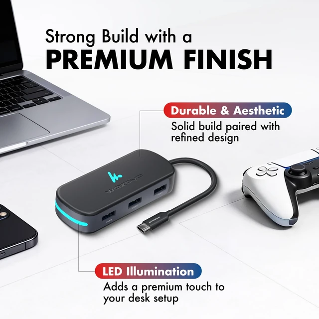 Alt view image 5 of 7 - Type C 7 in 1 Docking Station with USB 5Gbps (3.2 Gen 1), 2XUSB 2.0, 4K@60Hz HDMI, SD & TF Card Reader, PD 100W, USB-C Hub, Compatible with Thunderbolt 4, macOS, Windows, Android & iOS