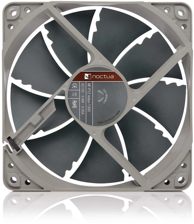 Alt view image 3 of 6 - NF-P12 redux-1300, Quiet Fan 120mm | High Airflow, Low Noise, 25mm Thick Fan for PC and Electronics Cooling Streamlined Package 1300rpm 3-Pin