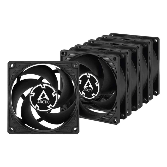 Alt view image 2 of 7 - P8 PWM PST (5 Pack) - PC Fans, 80mm Case Fan with PWM Sharing Technology (PST), Pressure-optimised, Quiet Motor, Computer, Fan Speed: 2003000 RPM - Black
