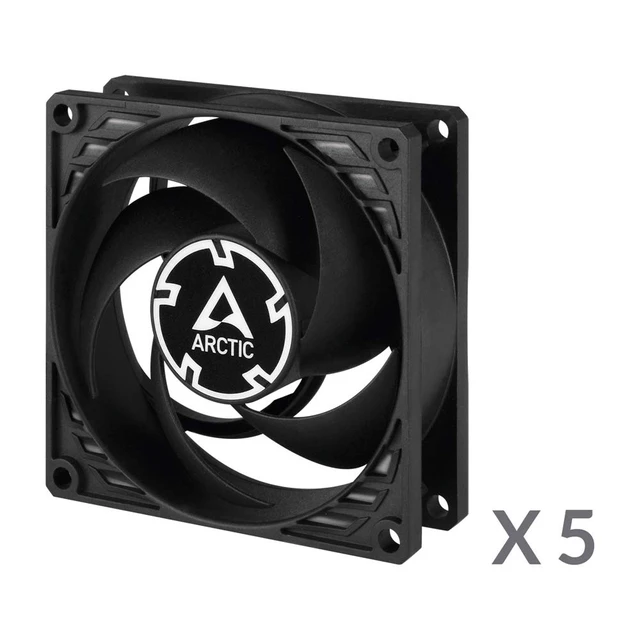 Alt view image 3 of 7 - P8 PWM PST (5 Pack) - PC Fans, 80mm Case Fan with PWM Sharing Technology (PST), Pressure-optimised, Quiet Motor, Computer, Fan Speed: 2003000 RPM - Black