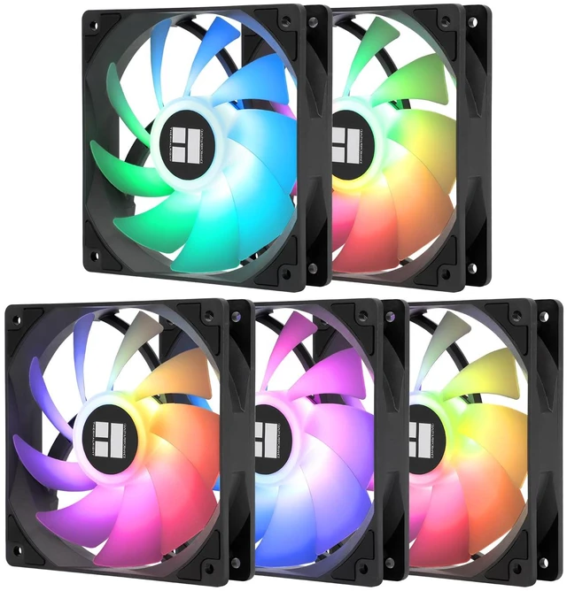 Main image of 5 Pack TL-C12C-S CPU Fan 120mm ARGB Case Cooler Fan, 4pin PWM Silent Computer Fan with S-FDB Bearing Included, up to 1550RPM Cooling Fan5quantities