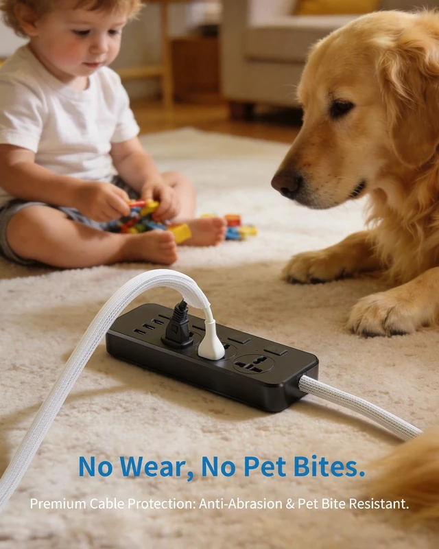 Alt view image 5 of 7 - 30ft - 1/2 inch Cord Protectors from Pets no Chew, White Split Cable Management Sleeves, Wire Loom Tubing for TV USB Cord Protector, Cord Covers for Pets Bite-Resistant