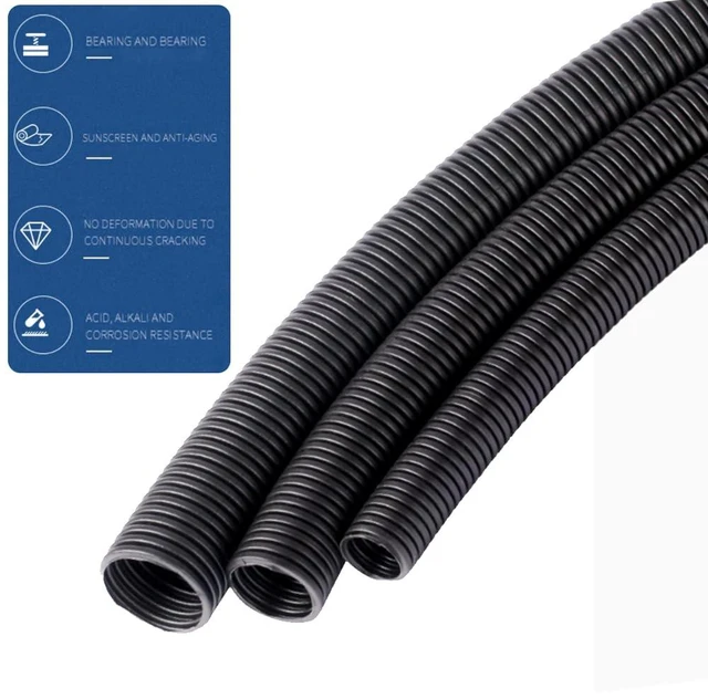 Alt view image 4 of 7 - 10 FT 1inch Split Wire Loom Tubing Wire Conduit,Flexible Wire Covers Cord Protectors,Cord Protectors from Pets,Black (1"-10ft)