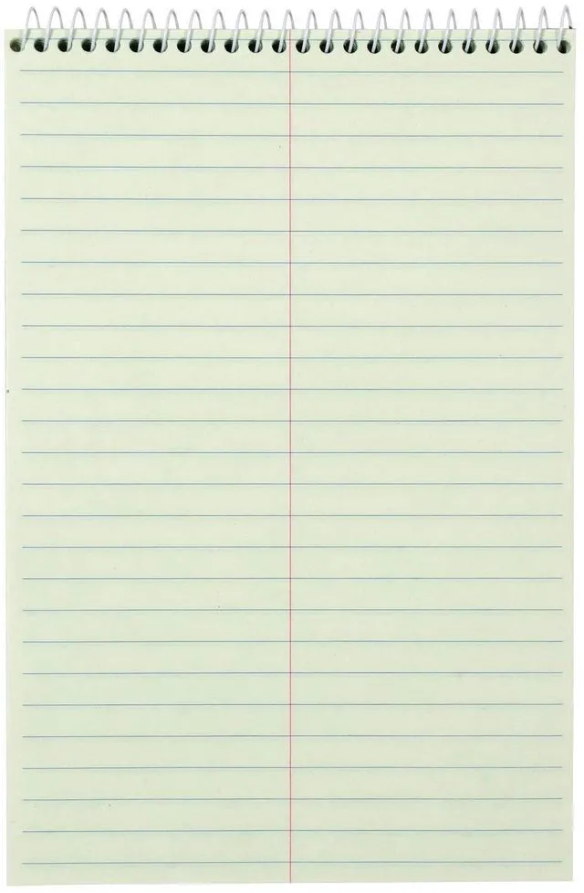 Alt view image 2 of 5 - Steno Notebooks, Gregg Rule, Green Paper for Notes, 80 Sheets, 6" x 9", 12-Pack