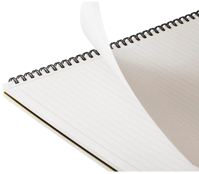 Alt view image 7 of 7 - Mnemosyne Spiral Notebook, 140 Pages, A4 8.27"x11.69", 5mm Dot Grid | Professional Black Cover, Dotted Paper, Twin-Wire Bound To Lay Flat, Perforated Pages, For School & Office, Made in Japan