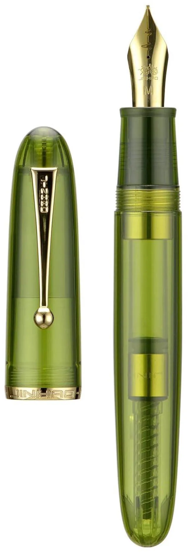 Main image of Jinhao 9019 Fountain Pen Dadao Series Green Acrylic #8 Heartbeat Fine Nib Large Converter Smooth Writing Instrument