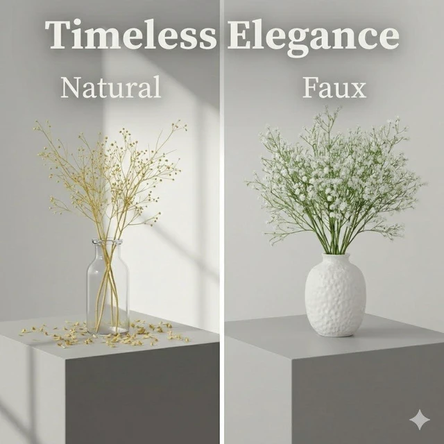 Alt view image 3 of 7 - 10 Babys Breath Artificial Flowers - White Fake Gypsophila for Wedding | Realistic Faux Flores Artificiales Bouquet for Vase, Wedding Centerpieces, Baby Shower, Home Indoor Decor, Floral Arrangement