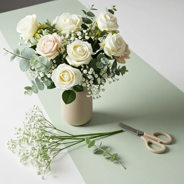 Alt view image 4 of 7 - 10 Babys Breath Artificial Flowers - White Fake Gypsophila for Wedding | Realistic Faux Flores Artificiales Bouquet for Vase, Wedding Centerpieces, Baby Shower, Home Indoor Decor, Floral Arrangement