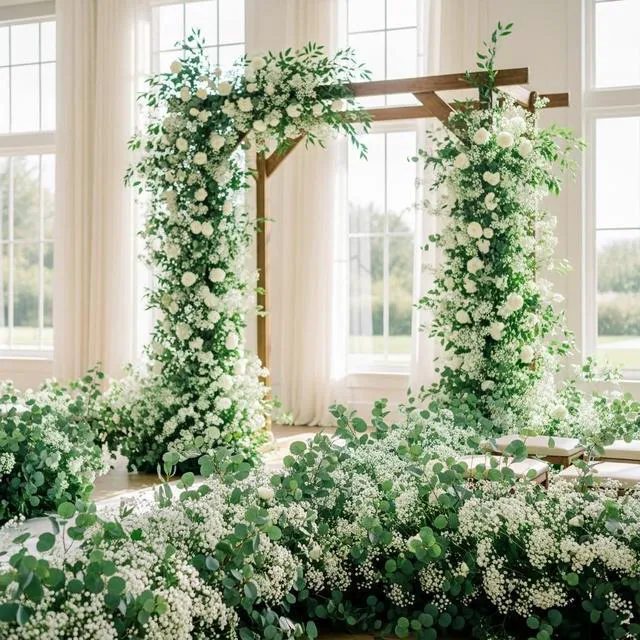 Alt view image 7 of 7 - 10 Babys Breath Artificial Flowers - White Fake Gypsophila for Wedding | Realistic Faux Flores Artificiales Bouquet for Vase, Wedding Centerpieces, Baby Shower, Home Indoor Decor, Floral Arrangement