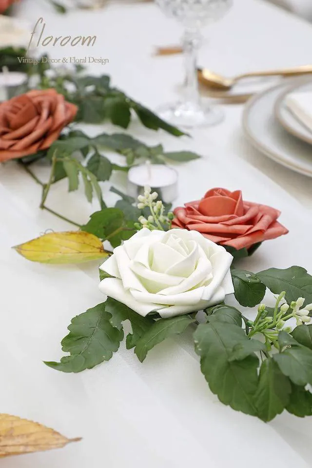 Alt view image 4 of 7 - Artificial Flowers 25pcs Real Looking Ivory Foam Fake Roses with Stems for DIY Wedding Bouquets White Bridal Shower Centerpieces Arrangements Party Tables Decorations
