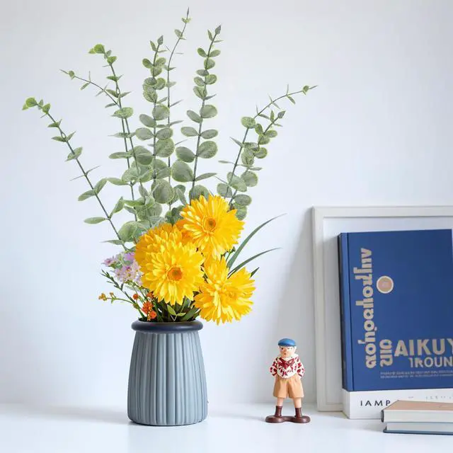 Alt view image 2 of 7 - 20pcs Eucalyptus Stems Artificial Eucalyptus Leaves Stems Artificial Fake Flowers for Home Office Flowers Bouquet Centerpiece Wedding Decoration Christmas Decor 2026