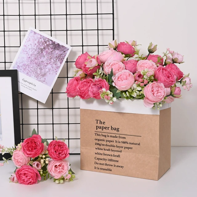 Alt view image 3 of 7 - 2 Packs Peonies Artificial Flowers, Mixed Pink Artificial Peonies, Silk Peonies Flowers Fake Peonies Artificial Flowers Peonies Bouquet for Centerpiece Table Wedding Party Home Decor