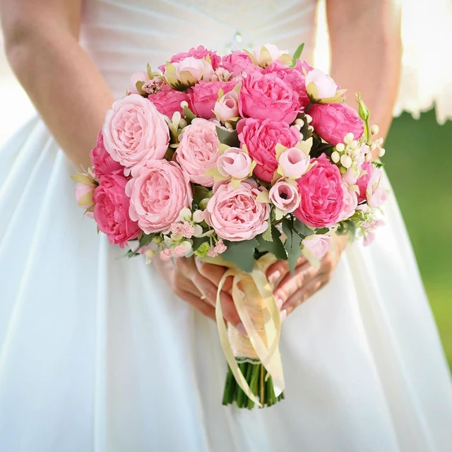 Alt view image 5 of 7 - 2 Packs Peonies Artificial Flowers, Mixed Pink Artificial Peonies, Silk Peonies Flowers Fake Peonies Artificial Flowers Peonies Bouquet for Centerpiece Table Wedding Party Home Decor