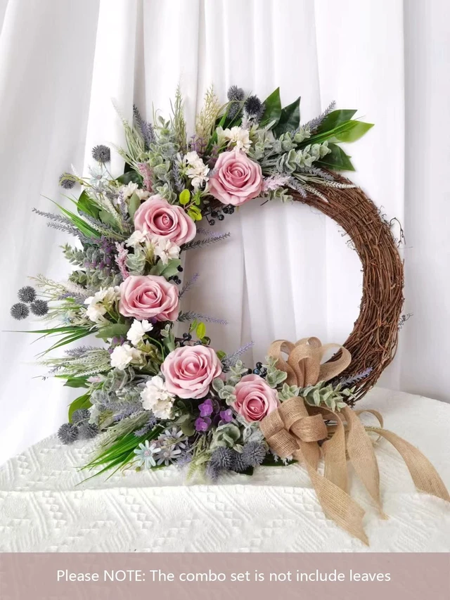 Alt view image 5 of 7 - Roses Artificial Flowers Pink Bouquets Box Set for DIY Bridal Wedding Shower Decorations Fake Floral Arrangements for Party Table Centerpieces Home Decor Indoor Outdoor Dusty Blush 19pcs