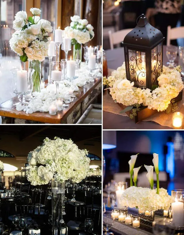 Alt view image 5 of 7 - Silk Hydrangea Heads Artificial Flowers Heads with Stems for Home Wedding Decor,Pack of 10 (White)