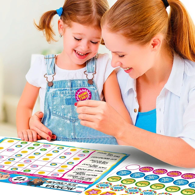 Alt view image 6 of 6 - Behavior Reward Chart System - Pad with 26 Chore Charts for Kids, 2800 Stickers to Motivate Responsibility & Good Habits