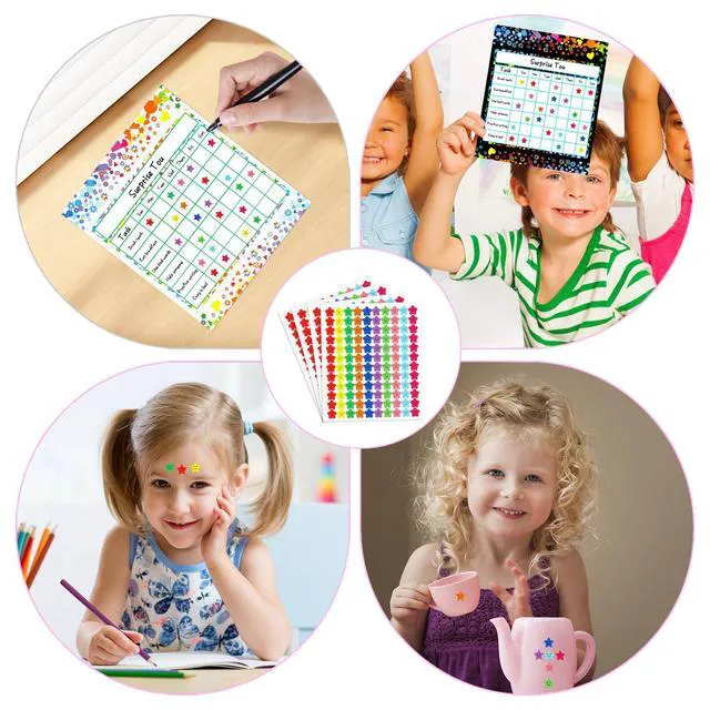 Alt view image 7 of 7 - 80 Pack Reward Chart for Kids, Incentive Chart Behavior Chart for Kids at Home, 2 Designs with 2160 Star Sticker, Kids Chore Chart, Sticker Chart for Kids Behavior