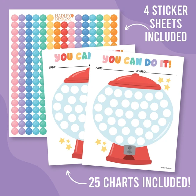 Alt view image 2 of 7 - Sticker Chart for Kids Behavior at Home and Back to School Reward Charts | Gumball Behavior Chart for Kids at Home, Incentive Sticker Sheets for Children Behavior, Star Chart for Rewards
