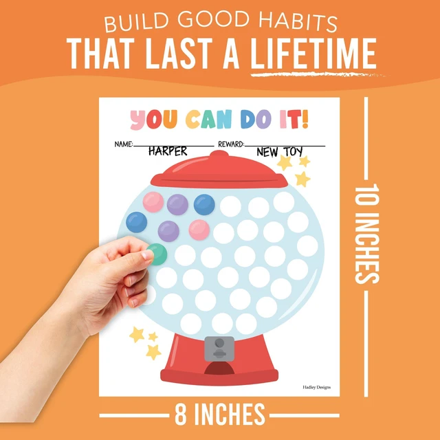 Alt view image 3 of 7 - Sticker Chart for Kids Behavior at Home and Back to School Reward Charts | Gumball Behavior Chart for Kids at Home, Incentive Sticker Sheets for Children Behavior, Star Chart for Rewards