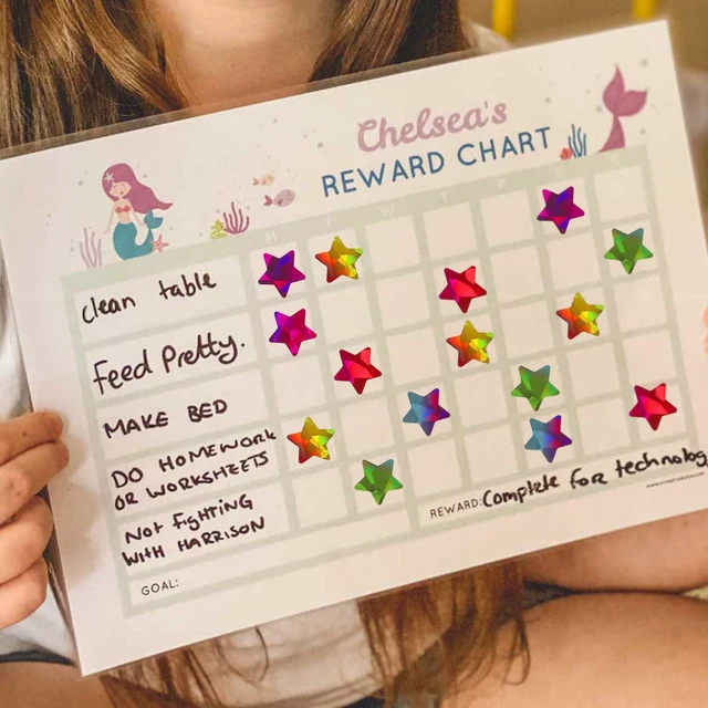 Alt view image 6 of 7 - Star Stickers for Kids Reward, 0.6" Holographic Stickers, Rainbow-Colored | 1620 Stickers Value Pack, Foil Star Sticker for Behavior Chart, Student Planner, School Classroom Teacher Supplies, DIY