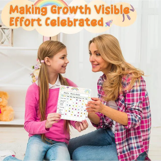 Alt view image 6 of 7 - Sticker Chart for Kids 70 PCS Chore Chart for Kids with 2640 Star Stickers | Behavior Chart for Kids at Home,Incentive Chart for Classroom Reward Chart for Students,Star Chart for Multiple Kids