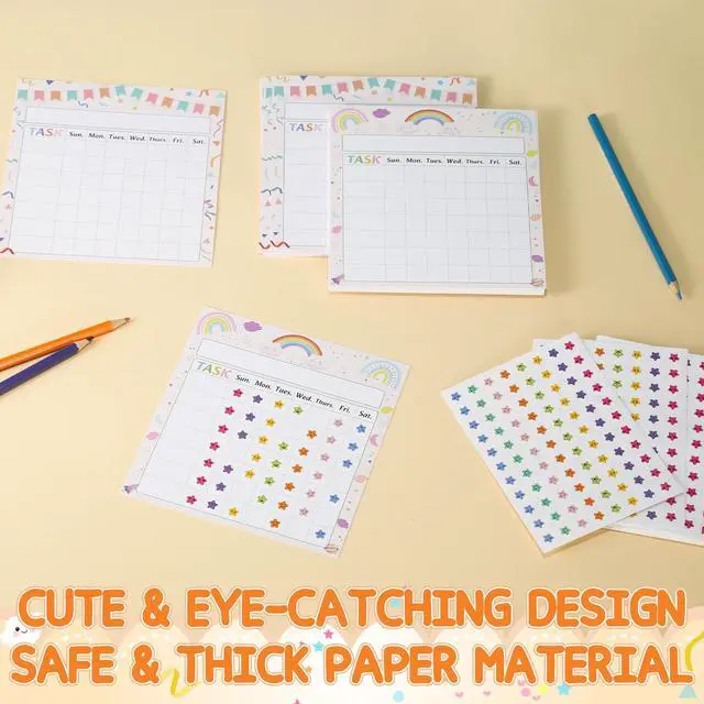 Alt view image 7 of 7 - Sticker Chart for Kids 70 PCS Chore Chart for Kids with 2640 Star Stickers | Behavior Chart for Kids at Home,Incentive Chart for Classroom Reward Chart for Students,Star Chart for Multiple Kids