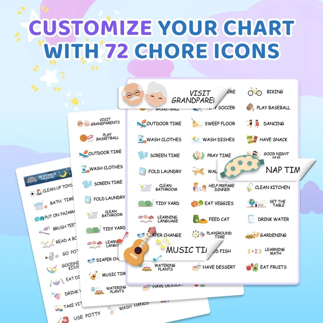 Alt view image 4 of 4 - Routine Stickers Chore Stickers for Kids Chore Chart Routine Chart Reward Chart