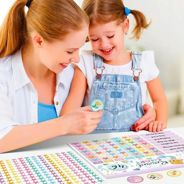 Alt view image 7 of 7 - Reward Chart for Kids,Magnetic Behavior Chore Chart for Kids at Home,26 Mermaid Chore Charts,1960 Diamond Stickers,56 Reward Stickers,Incentive Chart to Develop Responsibility and Good Habits,Mermaid