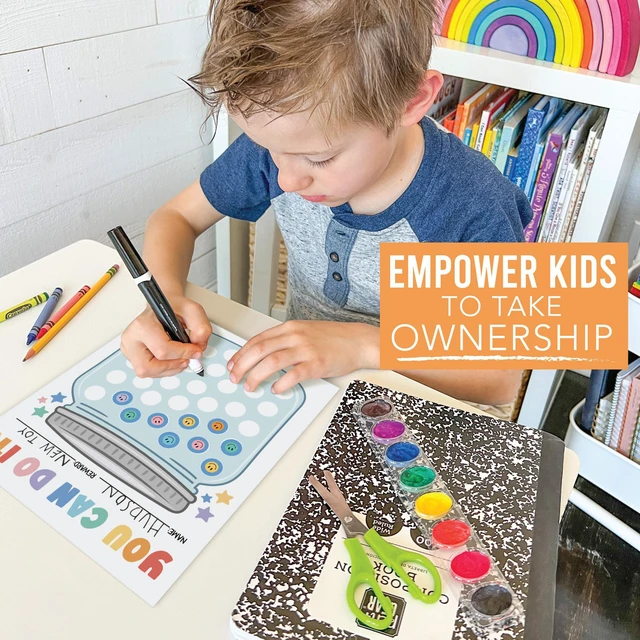 Alt view image 5 of 7 - Sticker Chart for Kids Behavior at Home and Back to School Reward Charts | Glass Jar Behavior Chart for Kids at Home, Incentive Sticker Sheets for Children Behavior, Star Chart for Rewards