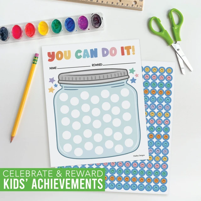 Alt view image 6 of 7 - Sticker Chart for Kids Behavior at Home and Back to School Reward Charts | Glass Jar Behavior Chart for Kids at Home, Incentive Sticker Sheets for Children Behavior, Star Chart for Rewards